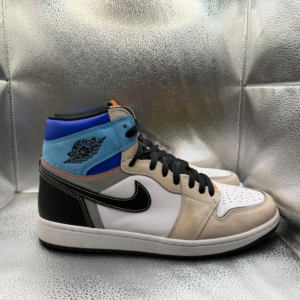 Size 10.5 Air Jordan 1 Prototype Retro High‎ OG Blue Mens Sneakers DC6515-100